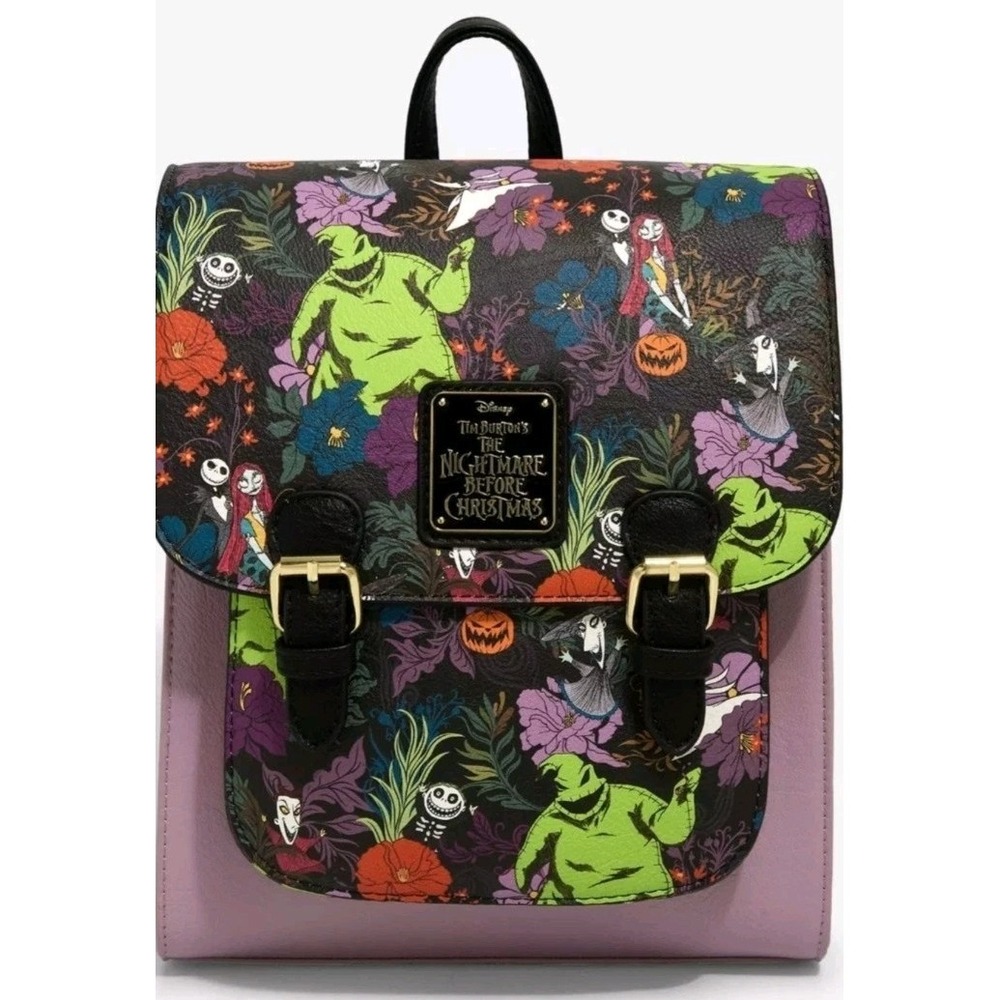 Loungefly Nightmare Before Christmas Oogie Boogie Floral Buckle Backpack Wallet - Picture 7 of 9